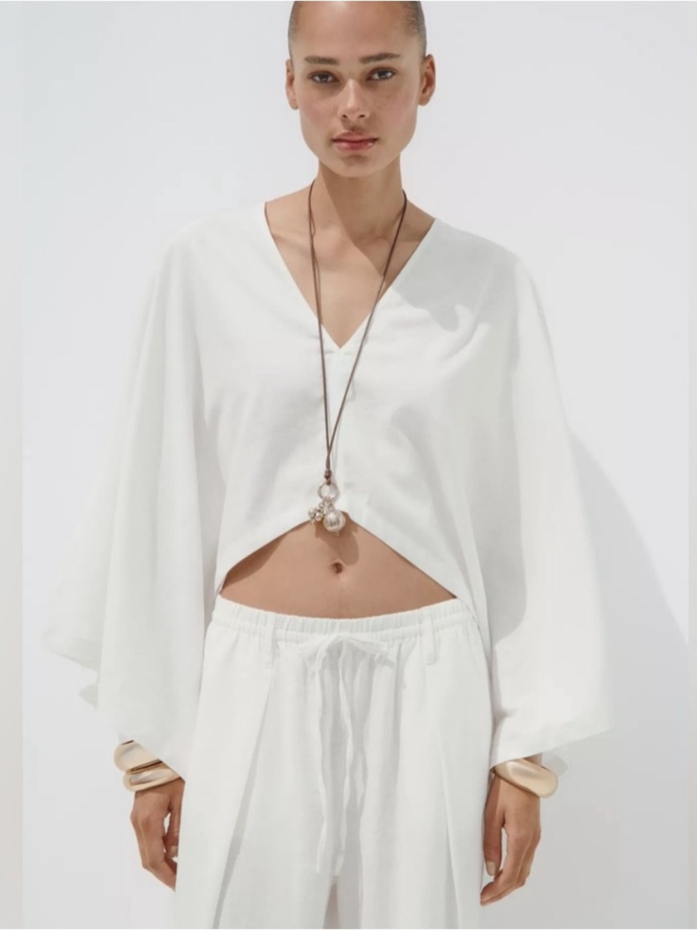 Zara Asymmetric Cape Top